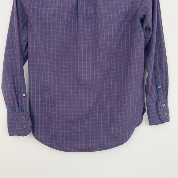J. Crew 100% Cotton Plaid Ruffle Popover Button Up Shirt Casual Top Size 00 - Picture 11 of 16